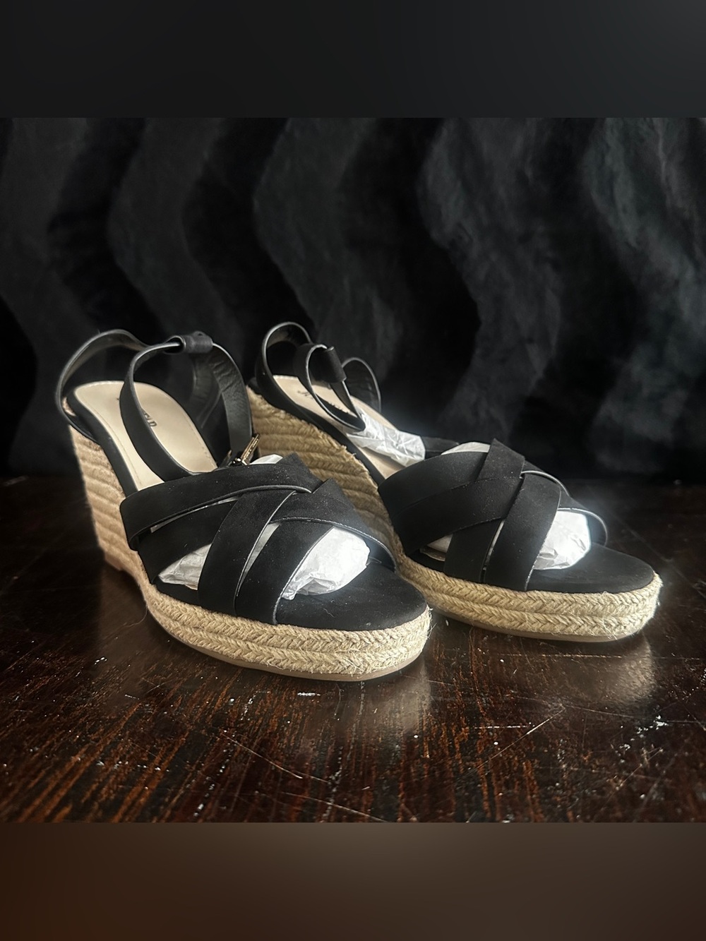 Black Heeled Espadrilles